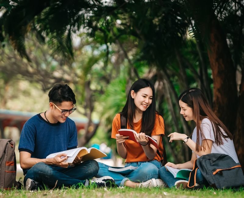 Student stying